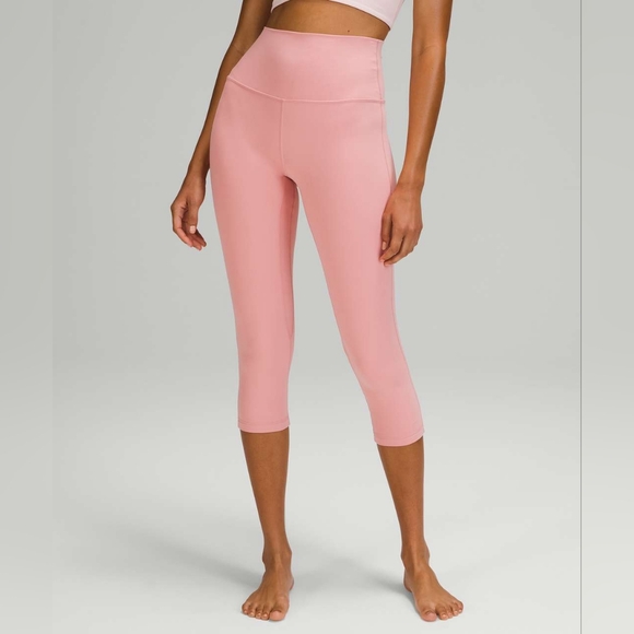 lululemon Align™ High-Rise Crop 21" Pink Puff Lined Size 6 Sold Out Color - Picture 5 of 7